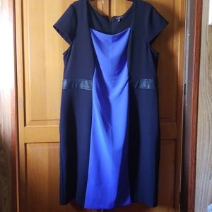 Black and Blue Colorblock Lane Bryant Dress